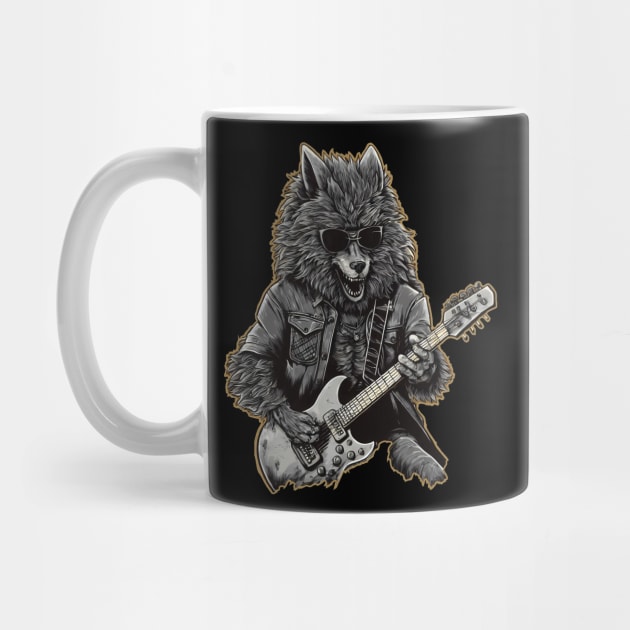 Funny wolf playing guitar by KOTYA